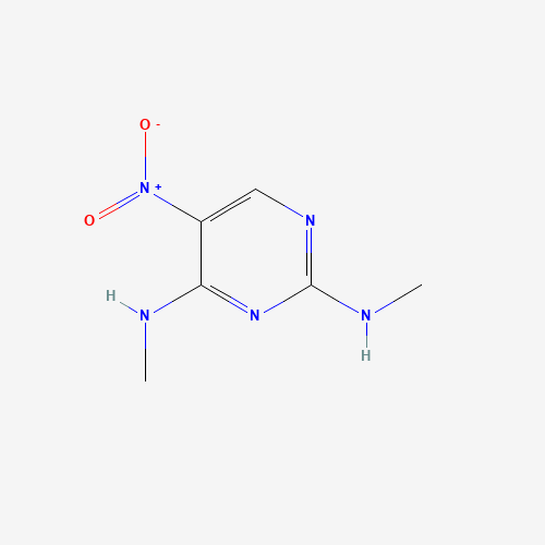 2-N,4-N-dimethyl-5-nitropyrimidine-2,4-diamine (CAS: 5177-26-4) - Chemical Structure and Molecular Formula 