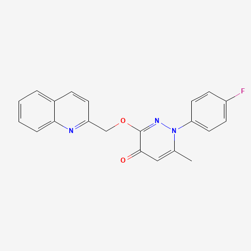 1-(4-fluorophenyl)-6-methyl-3-(quinolin-2-ylmethoxy)pyridazin-4-one (CAS: 146824-88-6) - Related Chemical Product