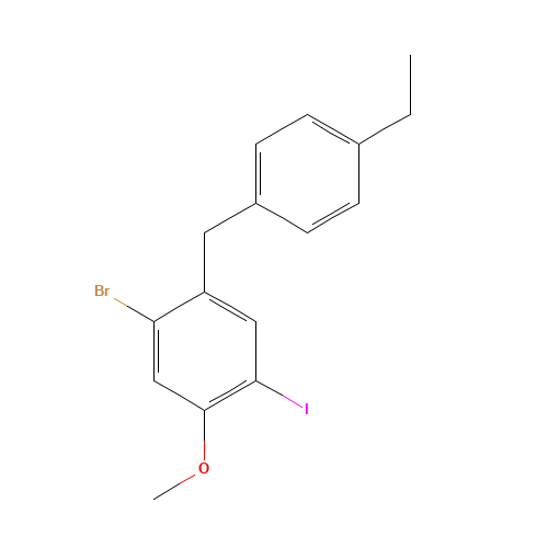 1-bromo-2-[(4-ethylphenyl)methyl]-4-iodo-5-methoxybenzene (CAS: 1022983-66-9) - Related Chemical Product
