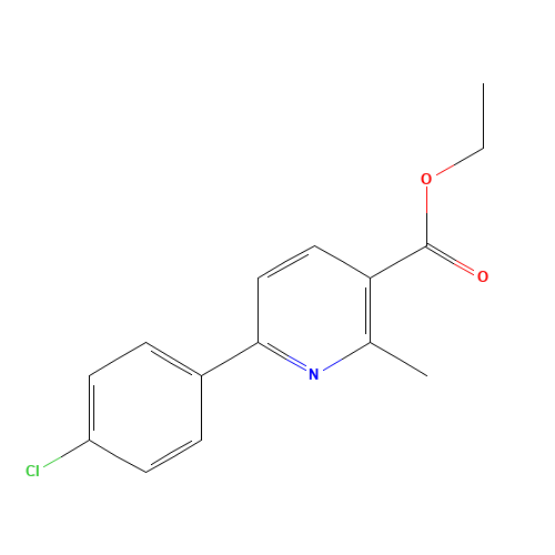 ethyl 6-(4-chlorophenyl)-2-methylpyridine-3-carboxylate (CAS: 108715-11-3) - Chemical Structure and Molecular Formula 
