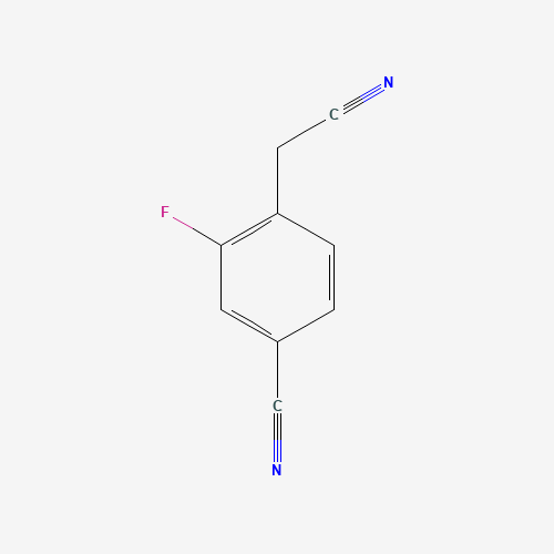 4-(cyanomethyl)-3-fluorobenzonitrile (CAS: 1000516-58-4) - Chemical Structure and Molecular Formula 