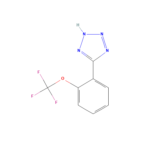 5-[2-(trifluoromethoxy)phenyl]-2H-tetrazole (CAS: 1261268-92-1) - Chemical Structure and Molecular Formula 
