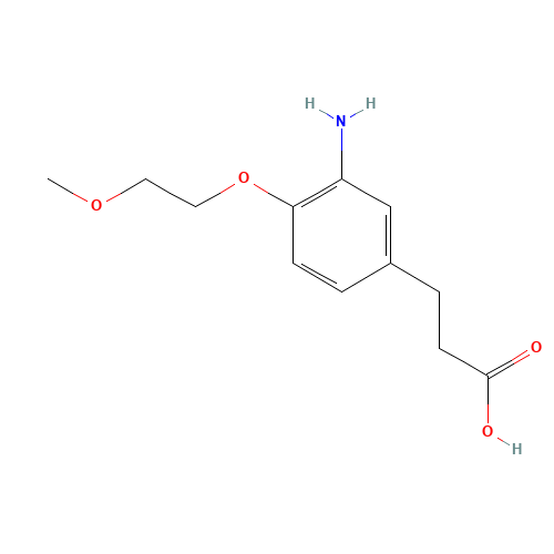 3-[3-amino-4-(2-methoxyethoxy)phenyl]propanoic acid (CAS: 284665-32-3) - Related Chemical Product