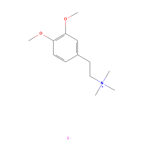 2-(3,4-dimethoxyphenyl)ethyl-trimethylazanium;iodide (CAS: 52336-52-4) - Related Chemical Product