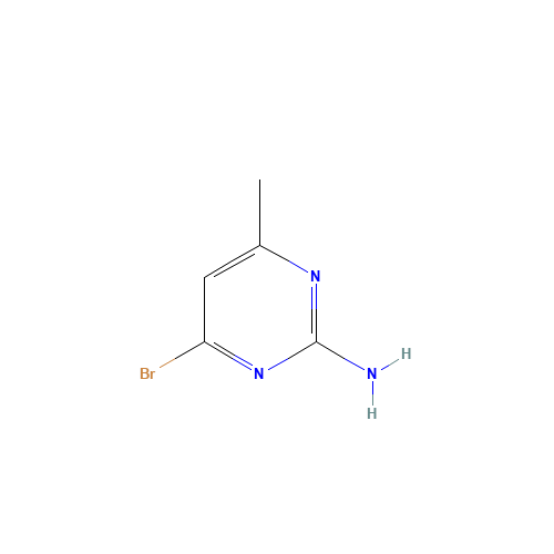 4-bromo-6-methylpyrimidin-2-amine (CAS: 5734-71-4) - Chemical Structure and Molecular Formula 
