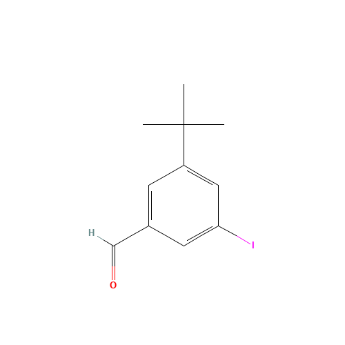 3-tert-butyl-5-iodobenzaldehyde (CAS: 1289041-50-4) - Chemical Structure and Molecular Formula 