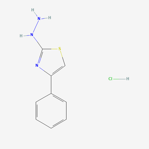 (4-phenyl-1,3-thiazol-2-yl)hydrazine;hydrochloride (CAS: 17574-10-6) - Chemical Structure and Molecular Formula 