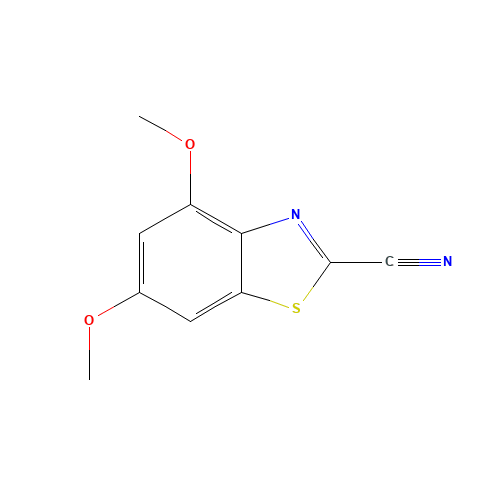 4,6-dimethoxy-1,3-benzothiazole-2-carbonitrile (CAS: 7267-40-5) - Chemical Structure and Molecular Formula 