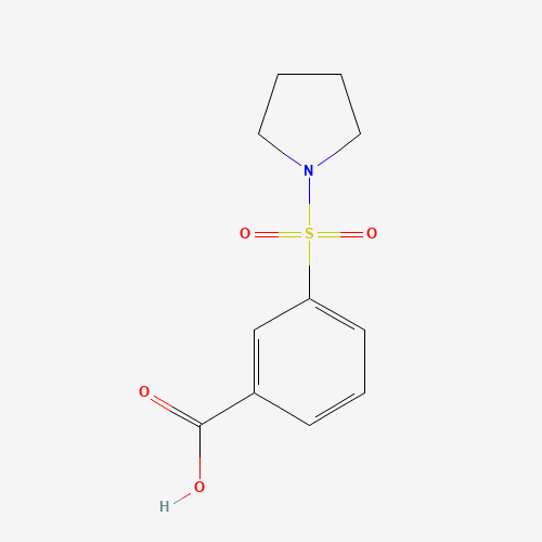 3-pyrrolidin-1-ylsulfonylbenzoic acid (CAS: 7326-79-6) - Chemical Structure and Molecular Formula 