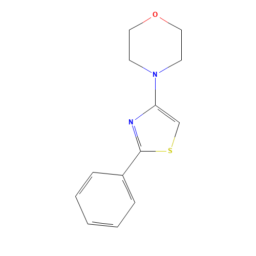 4-(2-phenyl-1,3-thiazol-4-yl)morpholine (CAS: 76140-53-9) - Chemical Structure and Molecular Formula 
