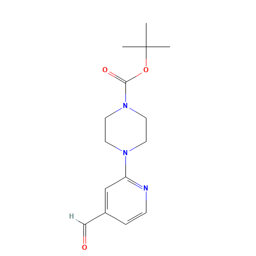 tert-butyl 4-(4-formylpyridin-2-yl)piperazine-1-carboxylate (CAS: 946409-13-8) - Chemical Structure and Molecular Formula 