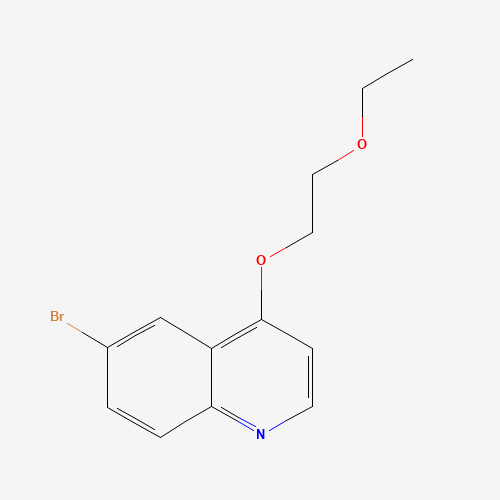 6-bromo-4-(2-ethoxyethoxy)quinoline (CAS: 1355583-08-2) - Chemical Structure and Molecular Formula 