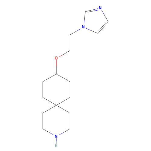 9-(2-imidazol-1-ylethoxy)-3-azaspiro[5.5]undecane (CAS: 1246507-74-3) - Chemical Structure and Molecular Formula 
