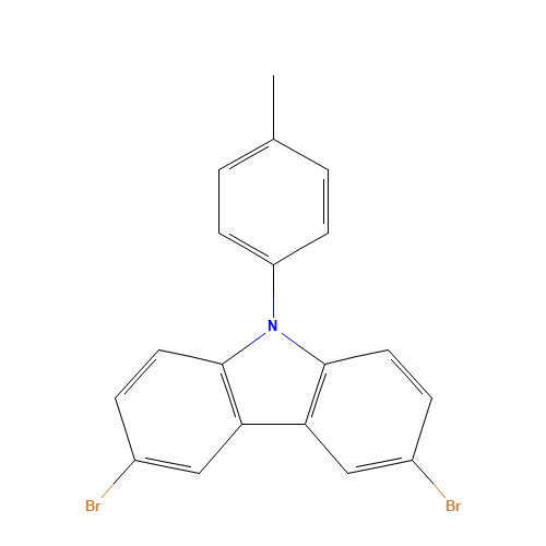 3,6-dibromo-9-(4-methylphenyl)carbazole (CAS: 357437-74-2) - Related Chemical Product