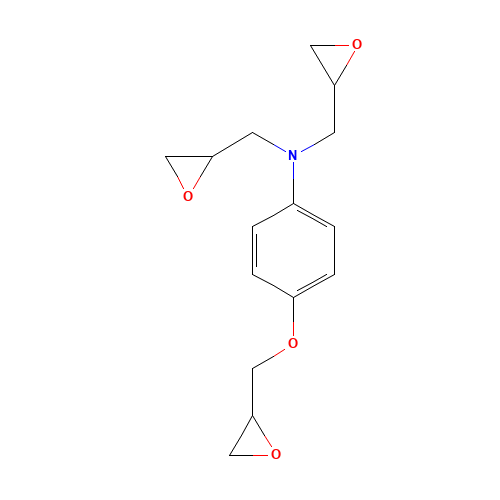 4-(oxiran-2-ylmethoxy)-N,N-bis(oxiran-2-ylmethyl)aniline (CAS: 5026-74-4) - Chemical Structure and Molecular Formula 