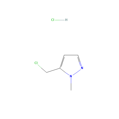5-(chloromethyl)-1-methylpyrazole;hydrochloride (CAS: 1434128-56-9) - Chemical Structure and Molecular Formula 