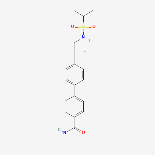 4-[4-[2-fluoro-1-(propan-2-ylsulfonylamino)propan-2-yl]phenyl]-N-methylbenzamide (CAS: 305447-09-0) - Related Chemical Product
