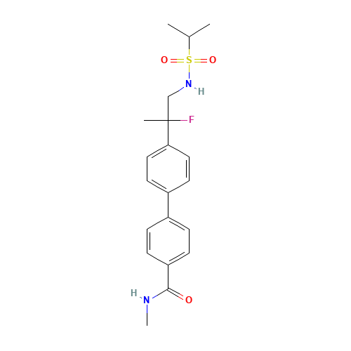 4-[4-[2-fluoro-1-(propan-2-ylsulfonylamino)propan-2-yl]phenyl]-N-methylbenzamide (CAS: 305447-09-0) - Related Chemical Product