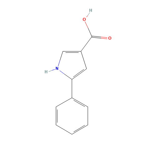 5-phenyl-1H-pyrrole-3-carboxylic acid (CAS: 161958-62-9) - Chemical Structure and Molecular Formula 