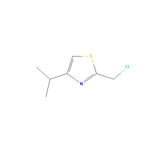 2-(chloromethyl)-4-propan-2-yl-1,3-thiazole (CAS: 153493-64-2) - Chemical Structure and Molecular Formula 