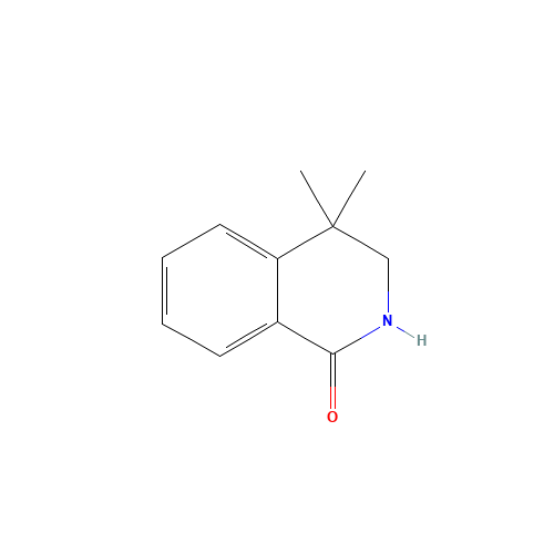 4,4-dimethyl-2,3-dihydroisoquinolin-1-one (CAS: 27295-88-1) - Chemical Structure and Molecular Formula 