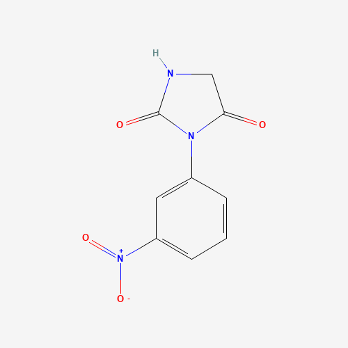 3-(3-nitrophenyl)imidazolidine-2,4-dione (CAS: 62101-56-8) - Chemical Structure and Molecular Formula 