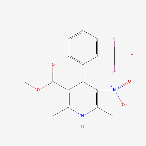 methyl 2,6-dimethyl-5-nitro-4-[2-(trifluoromethyl)phenyl]-1,4-dihydropyridine-3-carboxylate (CAS: 71145-03-4) - Related Chemical Product