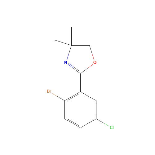 2-(2-bromo-5-chlorophenyl)-4,4-dimethyl-5H-1,3-oxazole (CAS: 849106-18-9) - Related Chemical Product