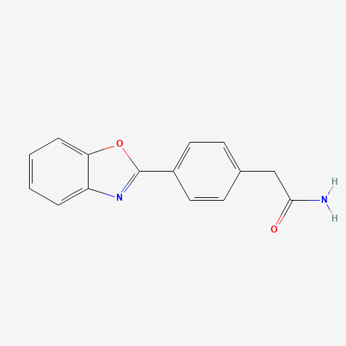 2-[4-(1,3-benzoxazol-2-yl)phenyl]acetamide (CAS: 37135-42-5) - Chemical Structure and Molecular Formula 