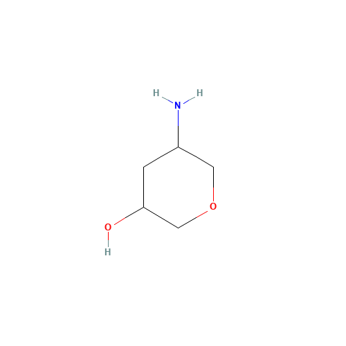 5-aminooxan-3-ol (CAS: 1403864-10-7) - Chemical Structure and Molecular Formula 
