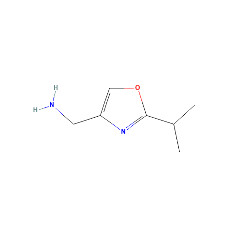 (2-propan-2-yl-1,3-oxazol-4-yl)methanamine (CAS: 1053059-18-9) - Chemical Structure and Molecular Formula 