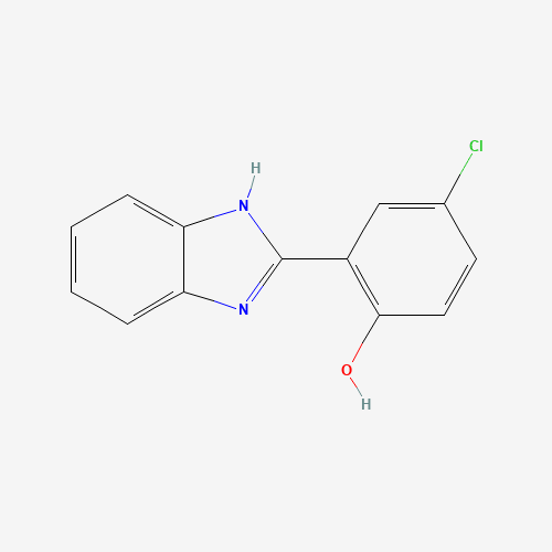 4-chloro-6-(1,3-dihydrobenzimidazol-2-ylidene)cyclohexa-2,4-dien-1-one (CAS: 41433-12-9) - Chemical Structure and Molecular Formula 