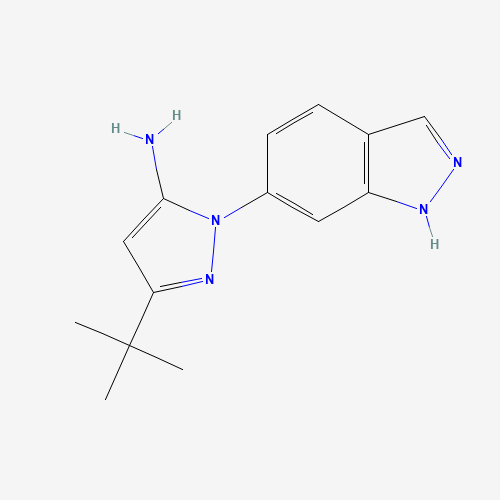 5-tert-butyl-2-(1H-indazol-6-yl)pyrazol-3-amine (CAS: 897374-19-5) - Related Chemical Product