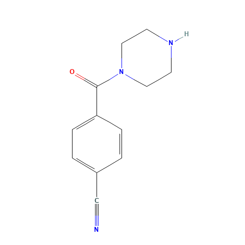 4-(piperazine-1-carbonyl)benzonitrile (CAS: 220470-49-5) - Chemical Structure and Molecular Formula 