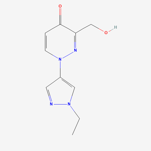 1-(1-ethylpyrazol-4-yl)-3-(hydroxymethyl)pyridazin-4-one (CAS: 1314397-03-9) - Chemical Structure and Molecular Formula 