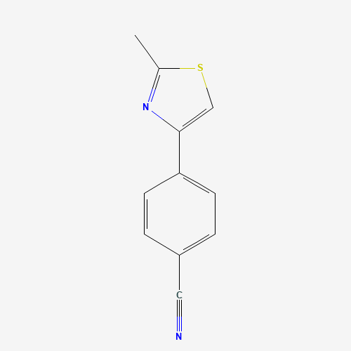4-(2-methyl-1,3-thiazol-4-yl)benzonitrile (CAS: 127406-79-5) - Chemical Structure and Molecular Formula 