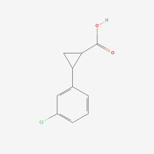 2-(3-chlorophenyl)cyclopropane-1-carboxylic acid (CAS: 91552-11-3) - Chemical Structure and Molecular Formula 