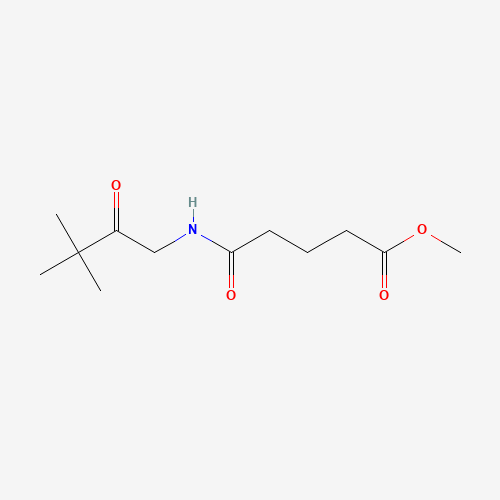 methyl 5-[(3,3-dimethyl-2-oxobutyl)amino]-5-oxopentanoate (CAS: 1244058-96-5) - Chemical Structure and Molecular Formula 