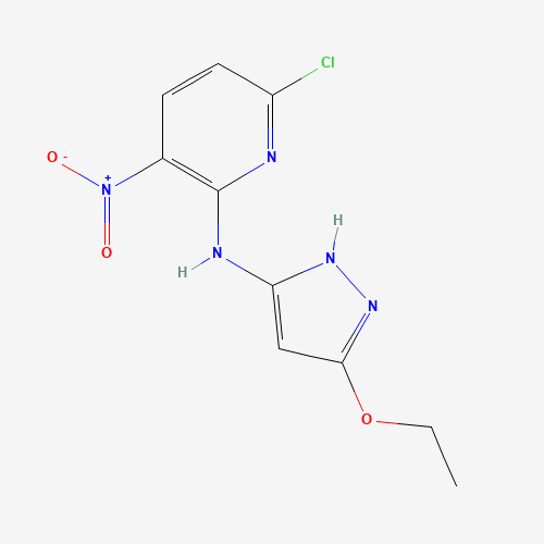 6-chloro-N-(3-ethoxy-1H-pyrazol-5-yl)-3-nitropyridin-2-amine (CAS: 1079275-41-4) - Chemical Structure and Molecular Formula 