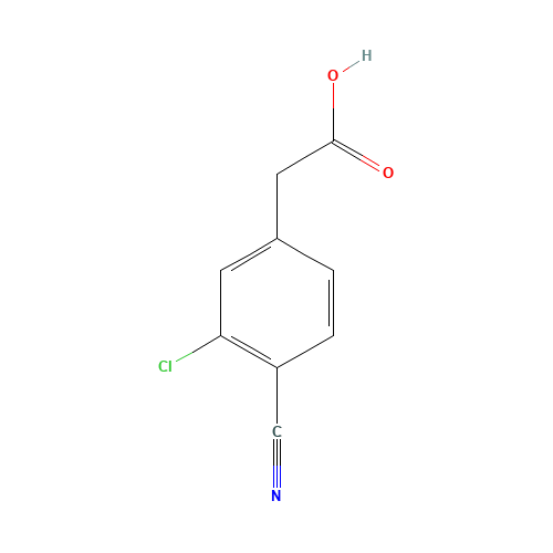2-(3-chloro-4-cyanophenyl)acetic acid (CAS: 34841-48-0) - Chemical Structure and Molecular Formula 