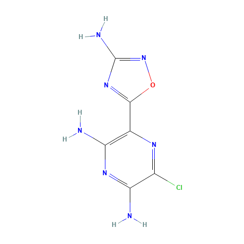 3-(3-amino-1,2,4-oxadiazol-5-yl)-5-chloropyrazine-2,6-diamine (CAS: 73631-29-5) - Related Chemical Product