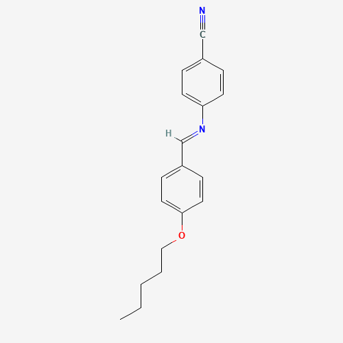 4-[(4-pentoxyphenyl)methylideneamino]benzonitrile (CAS: 37075-25-5) - Chemical Structure and Molecular Formula 