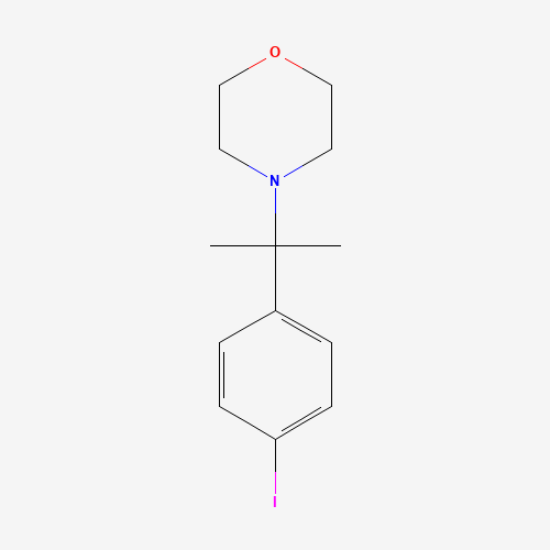 4-[2-(4-iodophenyl)propan-2-yl]morpholine (CAS: 1305275-05-1) - Chemical Structure and Molecular Formula 