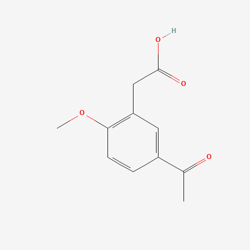 2-(5-acetyl-2-methoxyphenyl)acetic acid (CAS: 116296-30-1) - Chemical Structure and Molecular Formula 