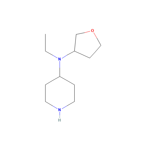 N-ethyl-N-(oxolan-3-yl)piperidin-4-amine (CAS: 1339485-61-8) - Chemical Structure and Molecular Formula 