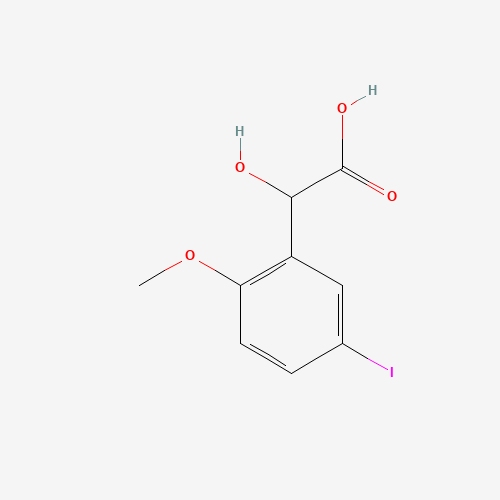 2-hydroxy-2-(5-iodo-2-methoxyphenyl)acetic acid (CAS: 863562-56-5) - Chemical Structure and Molecular Formula 