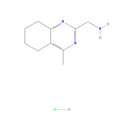 (4-methyl-5,6,7,8-tetrahydroquinazolin-2-yl)methanamine;hydrochloride (CAS: 1188263-46-8) - Chemical Structure and Molecular Formula 