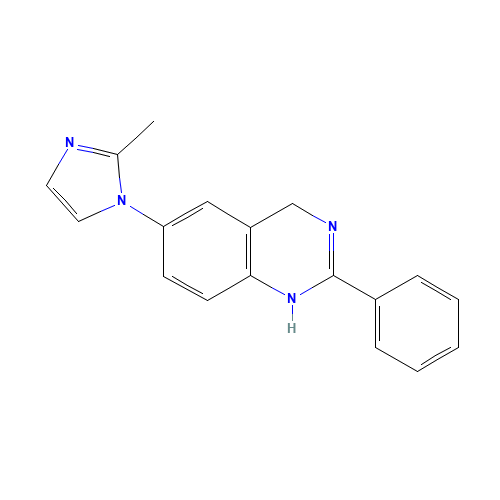 6-(2-methylimidazol-1-yl)-2-phenyl-1,4-dihydroquinazoline (CAS: 1201902-27-3) - Chemical Structure and Molecular Formula 