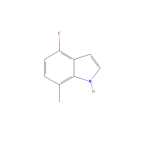 4-fluoro-7-methyl-1H-indole (CAS: 313337-32-5) - Chemical Structure and Molecular Formula 