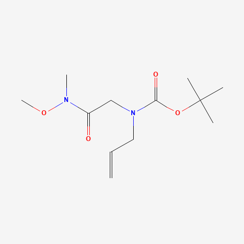 tert-butyl N-[2-[methoxy(methyl)amino]-2-oxoethyl]-N-prop-2-enylcarbamate (CAS: 1429646-79-6) - Chemical Structure and Molecular Formula 